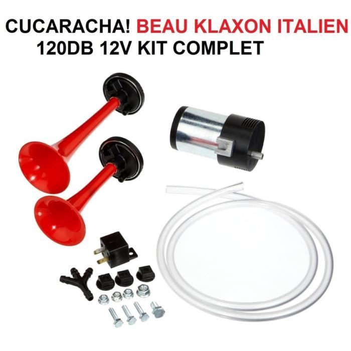 ! KLAXON ITALIEN 2 TROMPES 12V 120DB ! RAID PREPARATION 4X4 Produit
