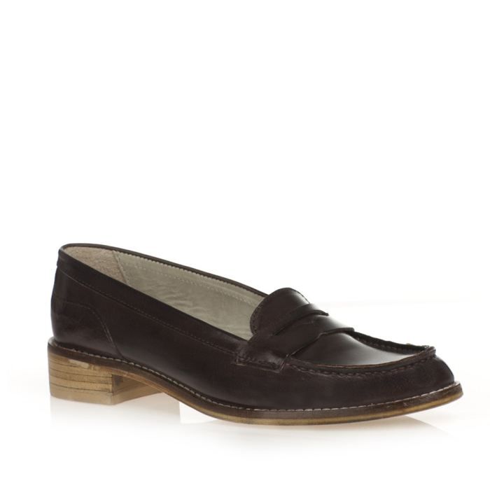 mocassin femme talon compensé