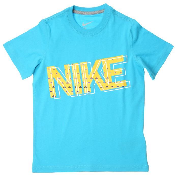NIKE Tee-shirt Garçon Turquoise, jaune et blanc - Achat / Vente T-SHIRT