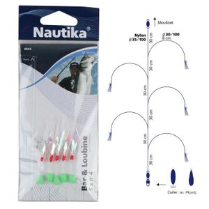 NAUTIKA Bas de Ligne Mer Bar & Loubine 5 Plumes N 4