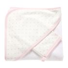  PETIT BATEAU Carré de bain+gant Vivienne Rose