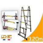ECHELLE - ESCABEAU Escabeau Télescopique 3,20m en Aluminium - Linxor