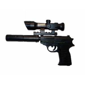 TIR BILLE - FLÈCHE Pistolet silencieux noir a billes 6 mm avec laser TIR BILLE - FLÈCHE Pistolet silencieux noir a billes 6 mm avec laser