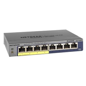 NETGEAR GS108PE-300EUS Switch Web Managed (Plus) Prosafe 8-Ports Gigabit (Plus) et 4-Ports PoE