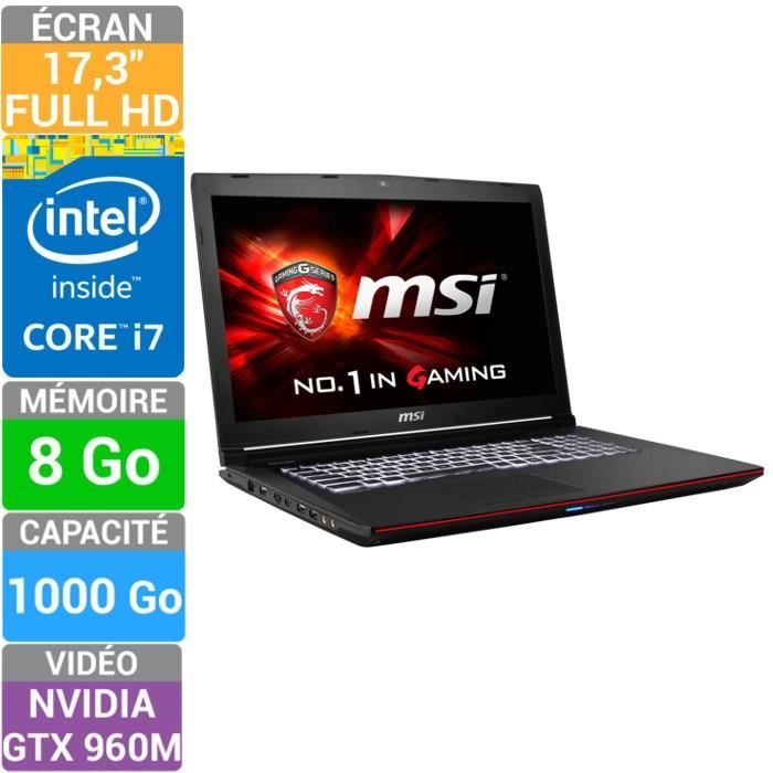 MSI PC Portable Gamer GE72 2QC442XFR Prix pas cher Cdiscount