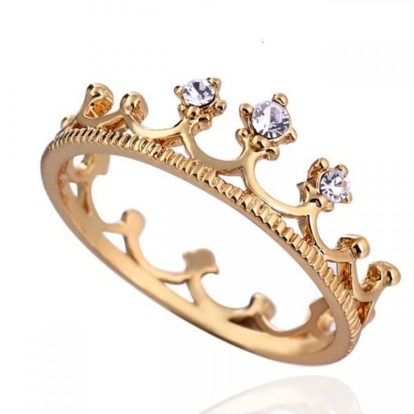 BAGUE ANNEAU Bague couronne et strass