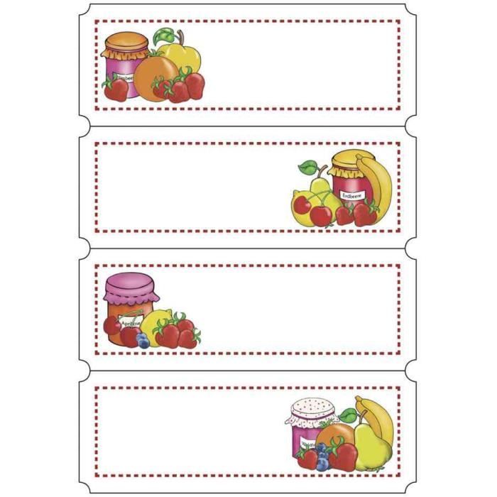 de cuisine choix de fruits, 76 x 28 mm, HERMA Etiquettes de cuisine