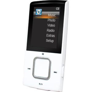 D-JIXM340 4GO Lecteur MP4 avec mémoire interne 4 Go - Ecran 1,8'' - Micro SD - Blanc