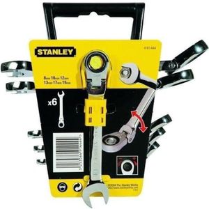 STANLEY 6 clés mixtes ? cliquet ? t?te indexable