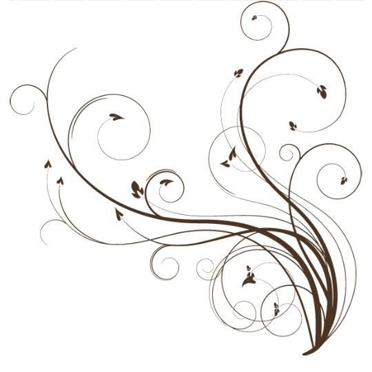 Stickers Ornement floral Marron Achat / Vente stickers