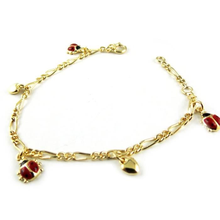 Bracelet enfant "Coccinelles" Achat / Vente bracelet gourmette