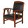 VALENCE Fauteuil en simili - Marron et NOIR