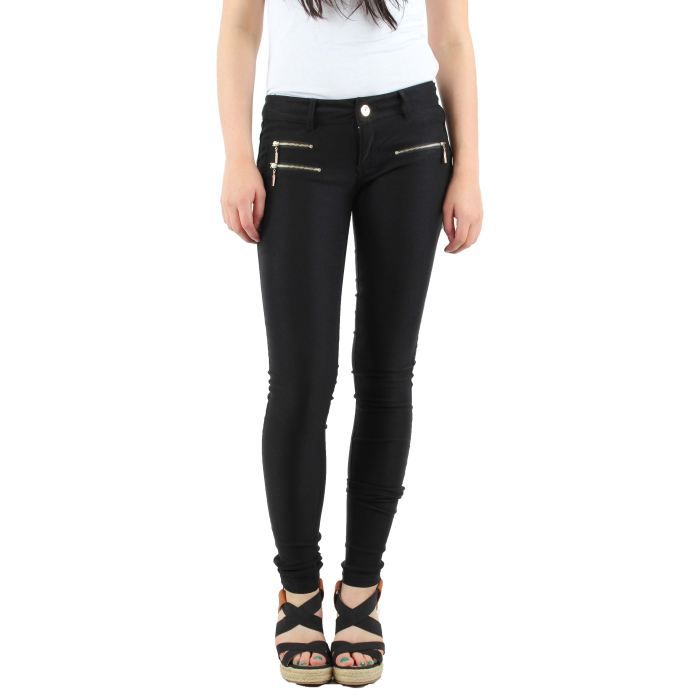 Pantalon femme tendance Noir Noir Achat / Vente pantalon Pantalon