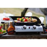 BARBECUE - PLANCHA BRASERO Plancha gaz 2 brûleurs