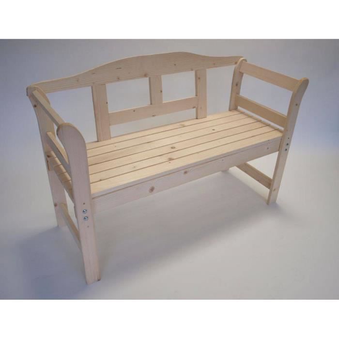 Banc banquette 2 places salon de jardin design campagnard bois ... Banquette désign Salon