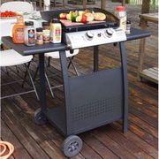 BARBECUE - PLANCHA BRASERO Plancha gaz 2 brûleurs sur chariot