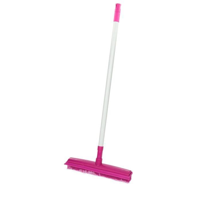 Balai Brosse De Rechange Rose - 32x7,5x11cm - Compatible Multi Manches - PVC/PET Résistant