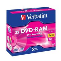CD - DVD - BLU-RAY VIERGE POUR PC Verbatim DVD-RAM 3x 4.7 Go (5)