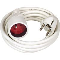 MULTIPRISE - RALLONGE - ENROULEUR PROLONGATEUR HO5VVF 3G1,5 3 METRES BLANC