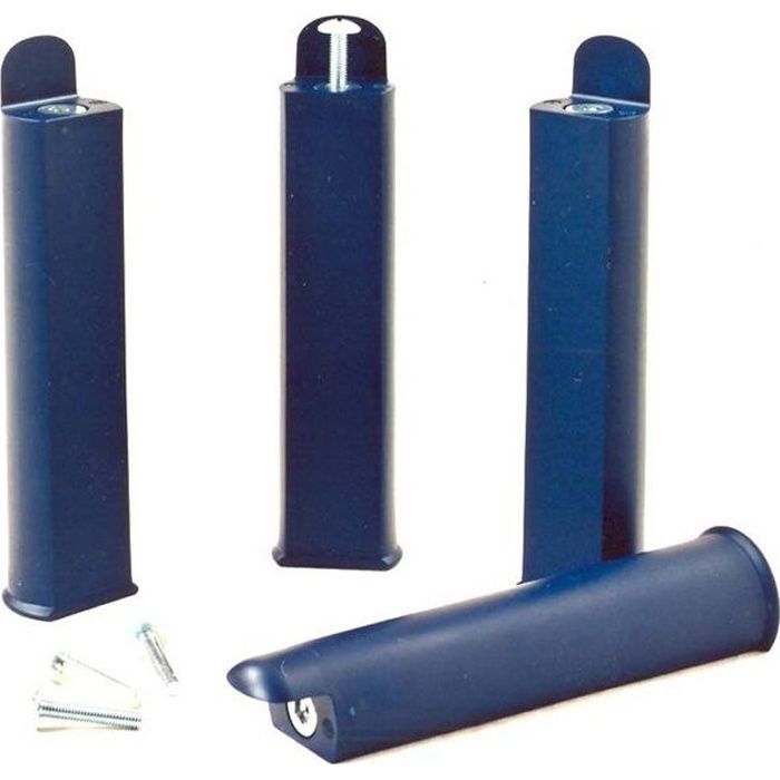 Pieds de lit Hauteur 22cm bleus polypropylène   Achat / Vente