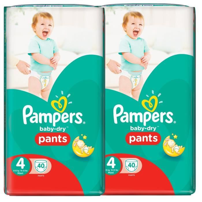 PAMPERS BabyDry Pants Taille 4 815 kg 2x40 Couches à 19.50€ Forum