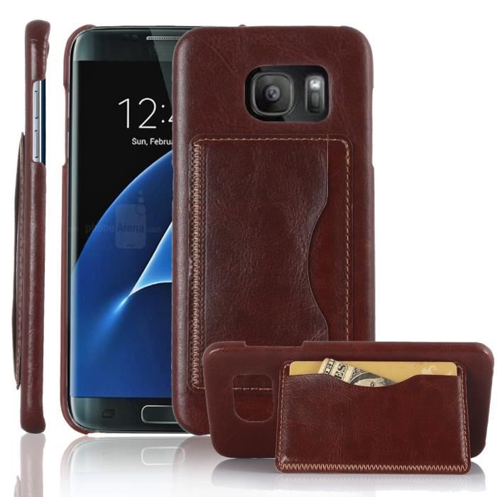 Coque Samsung Galaxy S7 edge, MOONMINI Coque Fonction de Station et