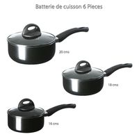 CASSEROLE - FAITOUT - MARMITE  BIALETTI Lot de casseroles 16/18/20cm + couvercles