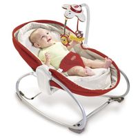 Transat bebe rocker napper 3 en 1 rouge Transat bebe rocker napper 3 en 1 rouge
