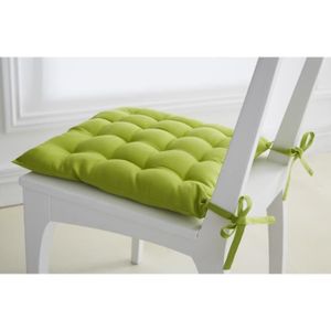 TODAY Assise matelassée 40x40cm 100% coton 16 points Foug?re