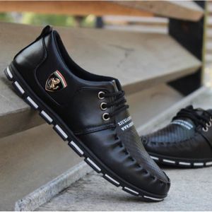 MOCASSIN hommes cuir décontractée Chaussures en Noir