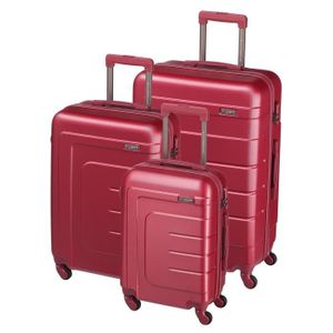 Lot de 3 valises ABS - Bordeaux