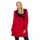 manteau long chic elegant rouge noir femme