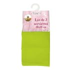 SERVIETTE DE TABLE  Lot de 3 serviettes de table "ALIX" anis