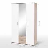 FINLANDEK Armoire NANO 120cm chêne/blanc FINLANDEK Armoire NANO 120cm chêne/blanc