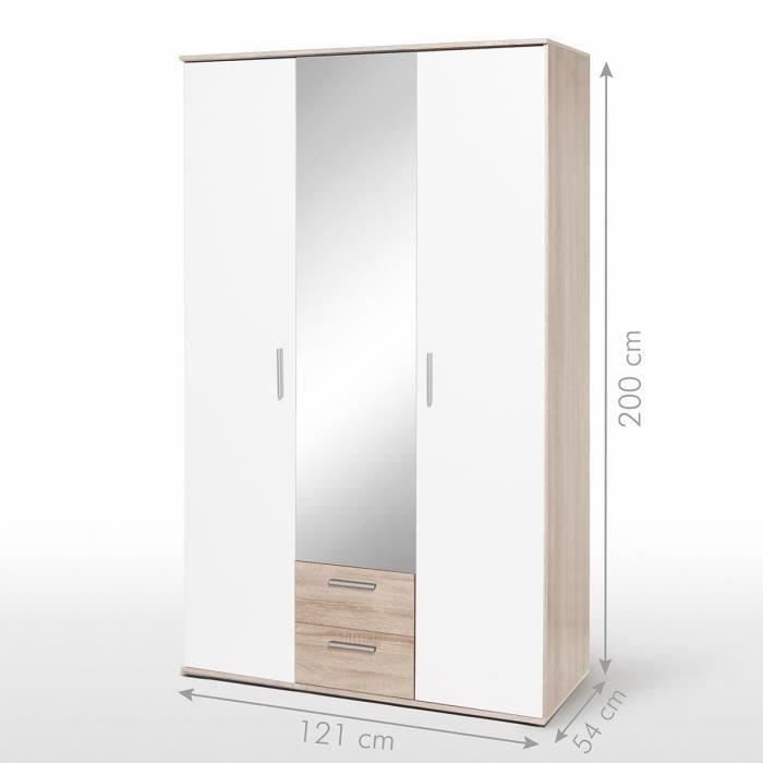 FINLANDEK Armoire NANO 120 cm blanc/chêne Achat / Vente armoire de