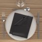 SERVIETTE DE TABLE  Lot de 3 serviettes de table "ALIX" noires
