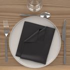 SERVIETTE DE TABLE  Lot de 3 serviettes de table "ALIX" noires