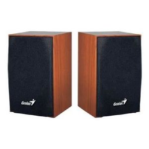 GENIUS Haut parleurs HP SP HF 160 - USB - 4 Watts - Marron - PC / Mac / Smartphone / Tablette / Lecteur MP3 et CD