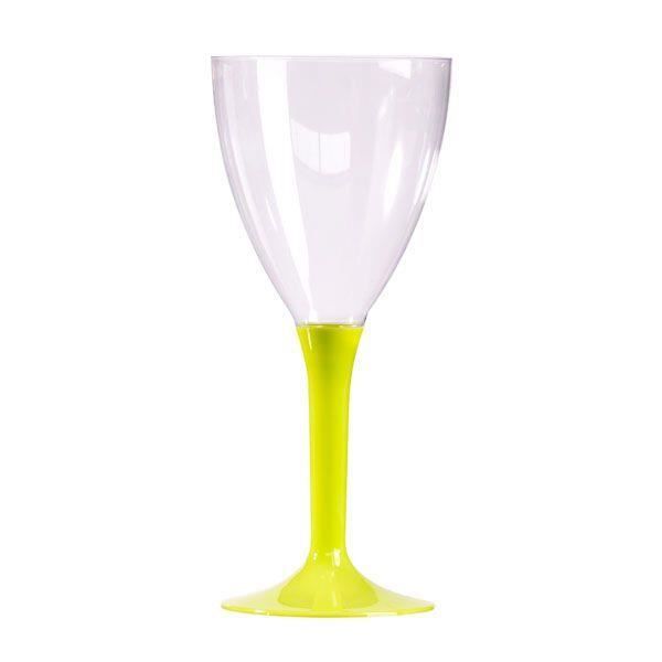 verres 224 vin plastique pied vert anis x 10 achat vente verres 224 vin plastique pied vert anis x 10 achat vente