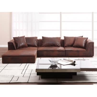 Canapé modulable HOUSTON en microfibre aspect cuir - Achat ...