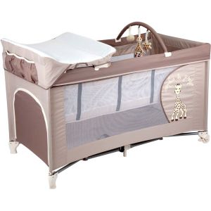 LIT PLIANT SOPHIE LA GIRAFE Lit Parapluie Optic Beige LIT PLIANT SOPHIE LA GIRAFE Lit Parapluie Optic Beige
