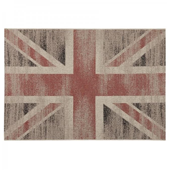 le drapeau anglais Le tapis VINTAGE représente un drapeau anglais