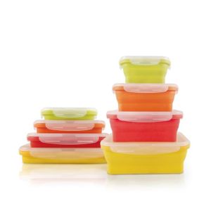 JOCCA Set de 4 récipients en silicone pliables de 350 ml ? 1200 ml