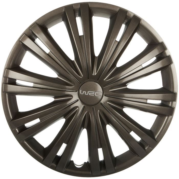 4 Enjoliveurs Turbo Bicolore 15 Pouces - Gris Et Noir - Look Sport Et Tendance