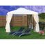 TAIWAN Tonnelle en acier 4 x 3m avec moustiquaire Beige