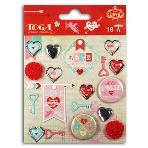 TOGA Lot de 18 embellissements ? la folie