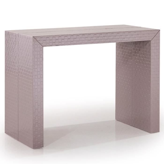 table console taupe 3 rallonges brooklyn