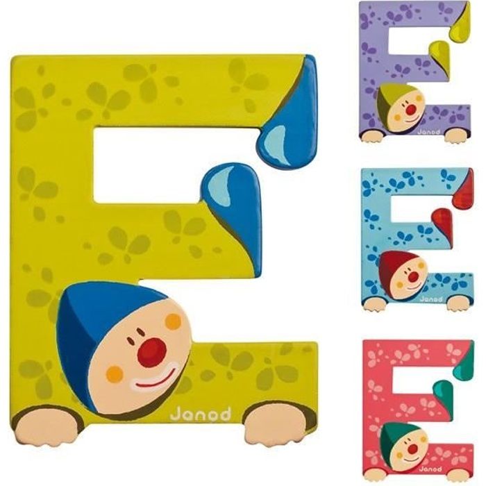 Lettre Clown E - Achat / Vente plaque de porte Bois ...