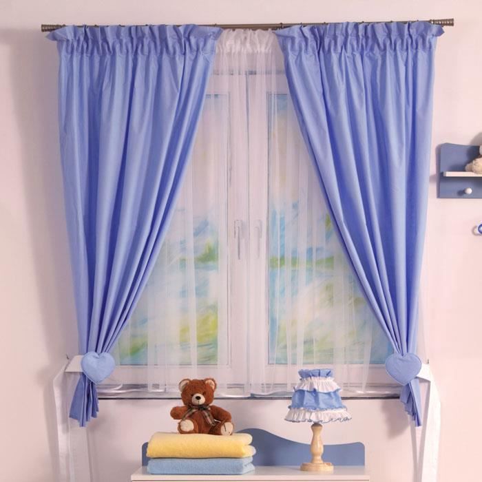 rideaux de chambre bébé garçon. bleu coeur. Achat / Vente rideau