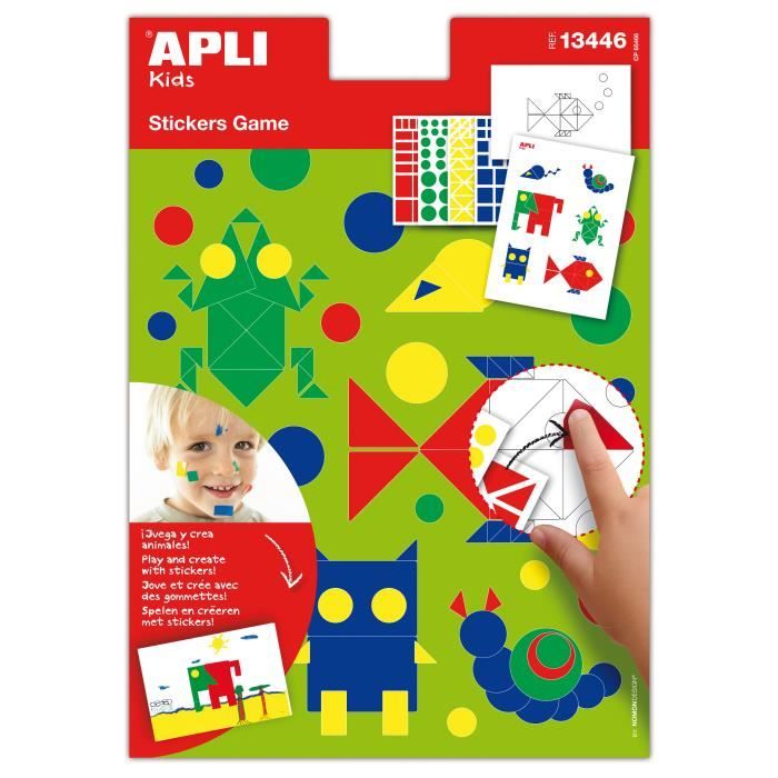 APLI Kids - Jeu De Gommettes Coccinelle Pour Enfants Dès 3 Ans | Activité Créative Et Éducative Avec Autocollants Amovibles